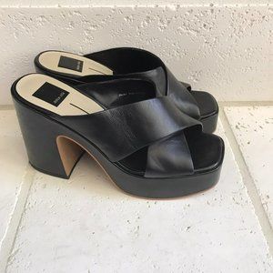 Dolce Vita Black Leather Mules